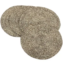 Kirklands Home Gold Glass Beaded Round Placemats, Set of 4 Hot