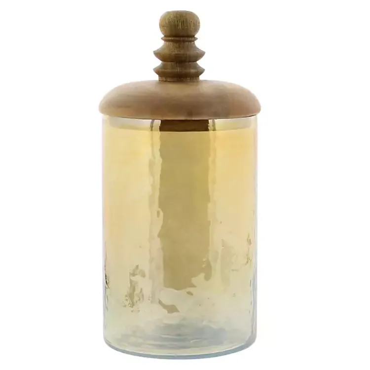 Decorative Bowls & Jars>Kirklands Home Glass Jars, Set of 2 Gold