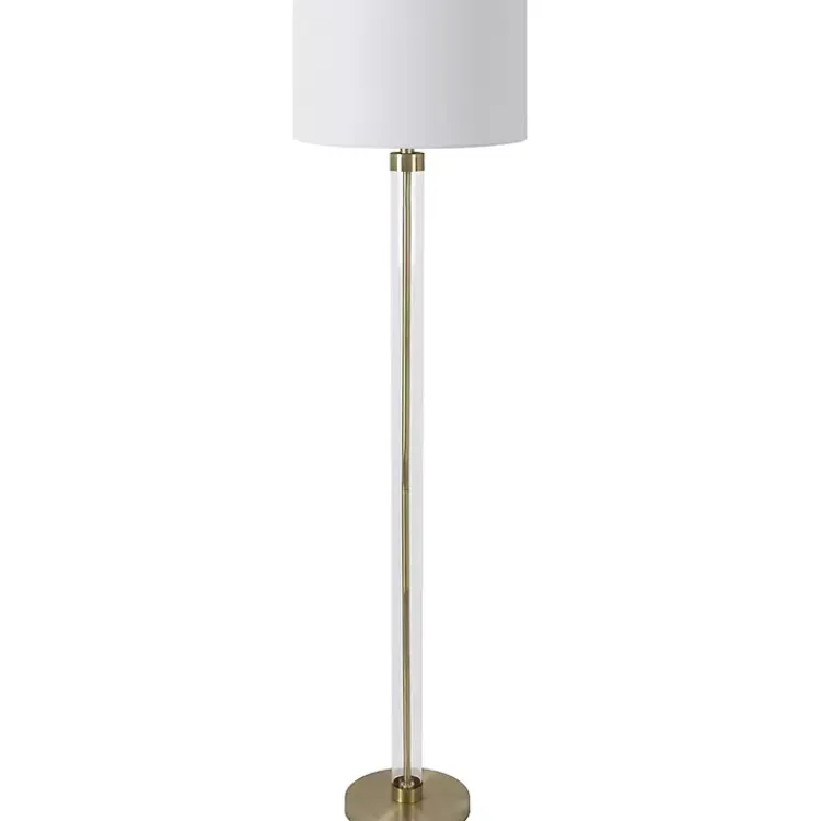 Kirklands Home Glass Modern Floor Lamp Gold Discount