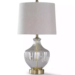 Kirklands Home Gold Glass Traditional Table Lamp Tan New