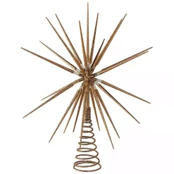 Christmas Tree Decorations>Kirklands Home Glitter Starburst Tree Topper Gold