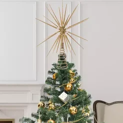 Christmas Tree Decorations>Kirklands Home Glitter Starburst Tree Topper Gold