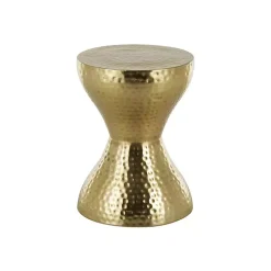 Kirklands Home Hammered Hourglass Accent Table Gold Online