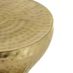 Kirklands Home Hammered Hourglass Accent Table Gold Online