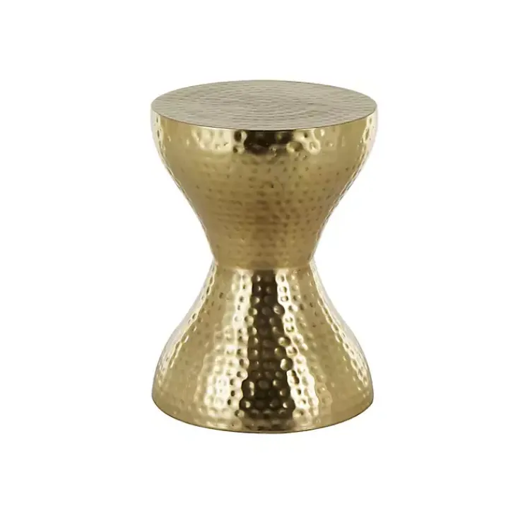 Kirklands Home Hammered Hourglass Accent Table Gold Online