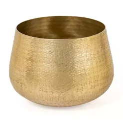 Kirklands Home Hammered Metal Retta Planter Gold Hot