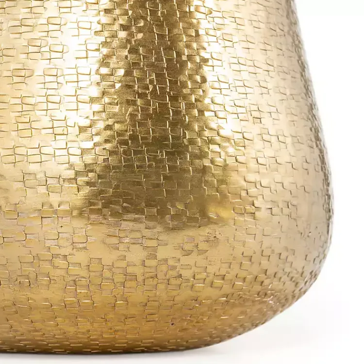 Kirklands Home Hammered Metal Retta Planter Gold Hot