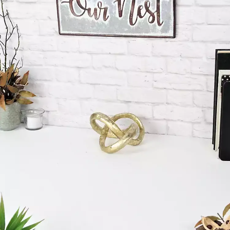 Statues & Figurines>Kirklands Home Infinite Abstract Knot Gold