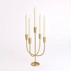 Candle Holders>Kirklands Home Iron 5-Arm Candelabra Gold