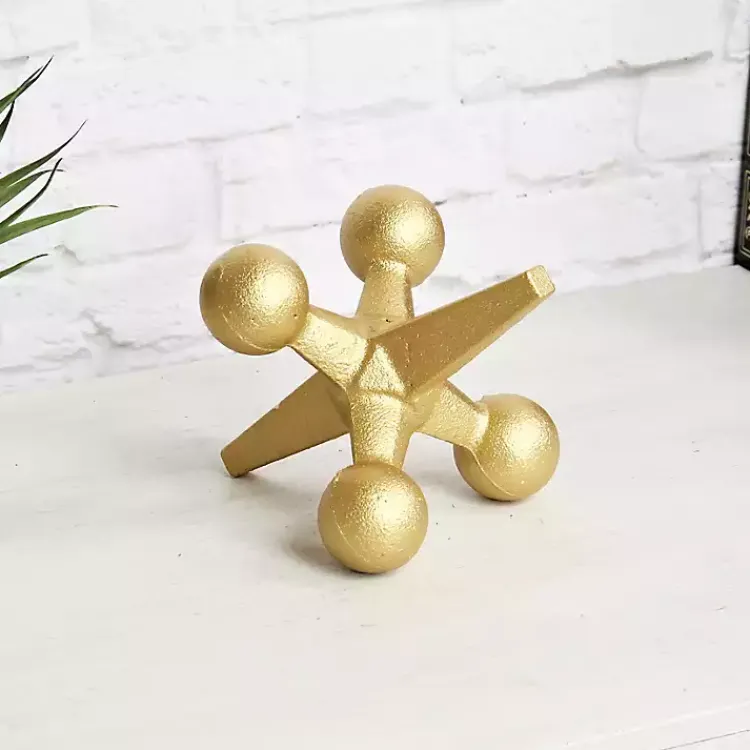 Statues & Figurines>Kirklands Home Iron Jack Sculpture, 4 in. Gold