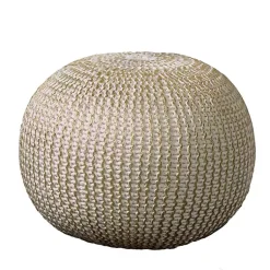 Poufs & Floor Cushions>Kirklands Home Knit Frankie Pouf Gold