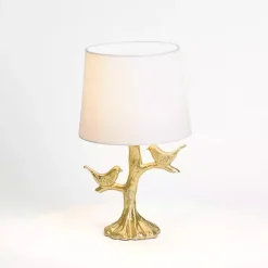 Kirklands Home Gold Leaf Birds Table Lamp White Sale