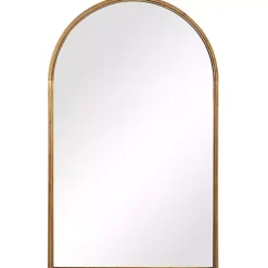 Kirklands Home Gold Leaf Thin Arch Frame Mirror Sale