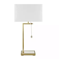 Kirklands Home Gold L-Shape Marlowe Table Lamp White Outlet