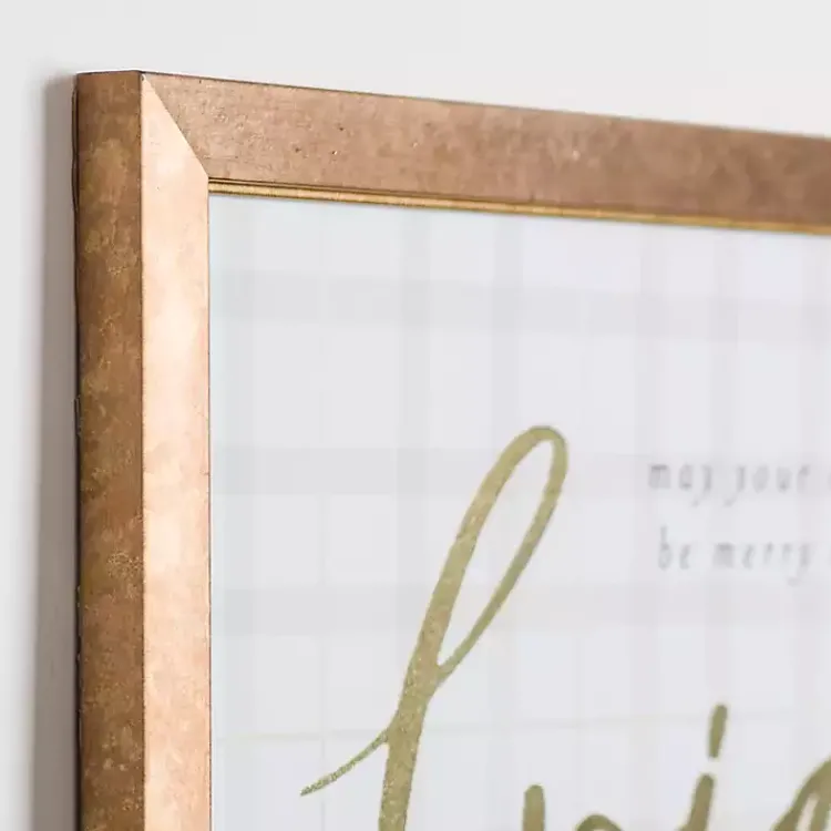 Christmas Art & Wall Decor>Kirklands Home Gold May Your Days Be Merry & Bright Wall Plaque