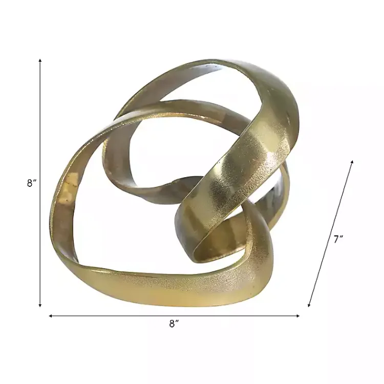 Statues & Figurines>Kirklands Home Metal Abstract Knot Sculpture Gold