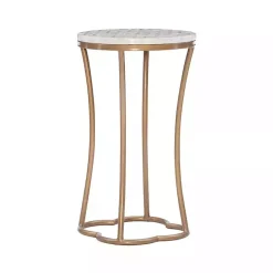 Kirklands Home Gold Metal and Capiz Shell Top Accent Table Online