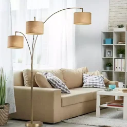 Kirklands Home Metal 3-Arm Arched Floor Lamp Gold Hot