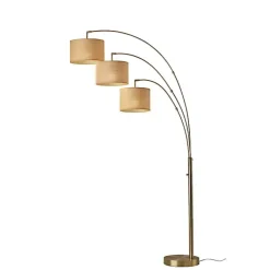 Kirklands Home Metal 3-Arm Arched Floor Lamp Gold Hot