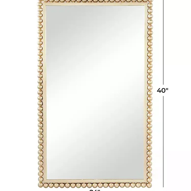 Kirklands Home Gold Metal Beaded Frame Wall Mirror