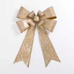 Christmas Art & Wall Decor>Kirklands Home Metal Bow Wall Plaque Gold