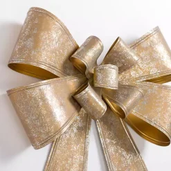 Christmas Art & Wall Decor>Kirklands Home Metal Bow Wall Plaque Gold