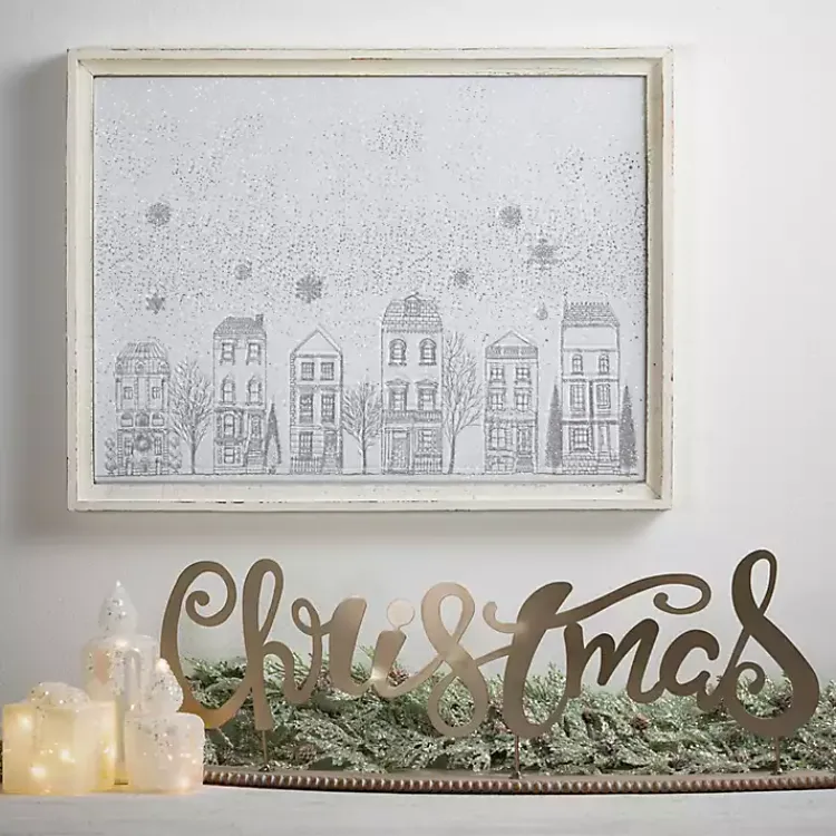 Christmas Decorations>Kirklands Home Metal Christmas Tabletop Sign Gold
