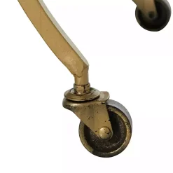 Kirklands Home Gold Metal Circular Bar Cart New
