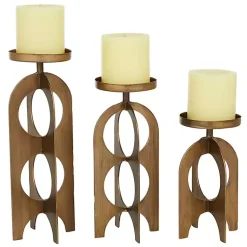 Candle Holders>Kirklands Home Metal Cutout Candle Holders, Set of 3 Gold