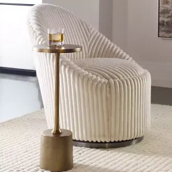 Kirklands Home Metal Cylinder Base Cocktail Table Gold Discount