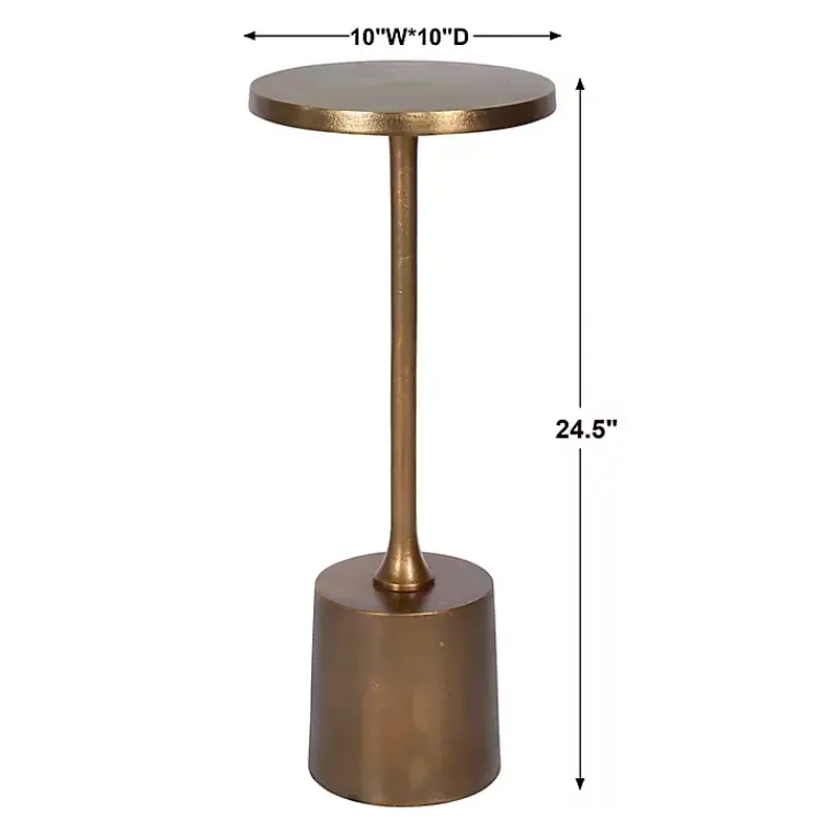 Kirklands Home Metal Cylinder Base Cocktail Table Gold Discount