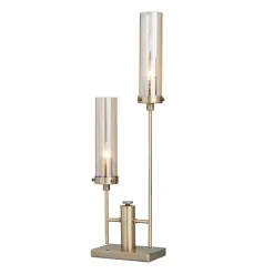 Kirklands Home Metal Double Stem Table Lamp Gold Clearance