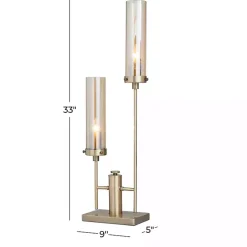 Kirklands Home Metal Double Stem Table Lamp Gold Clearance
