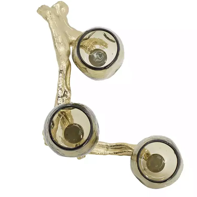 Candle Holders>Kirklands Home Metal Driftwood Votive Candle Holder Gold