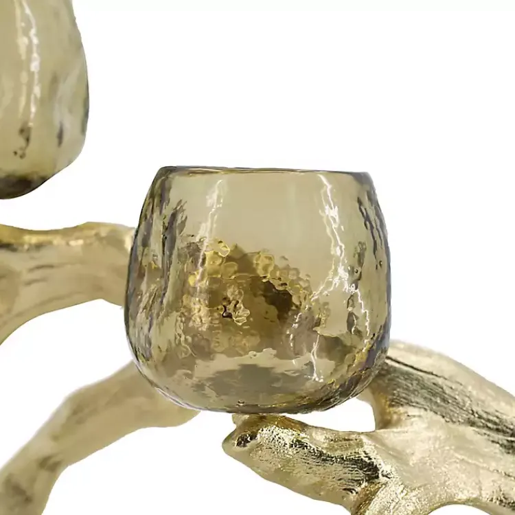 Candle Holders>Kirklands Home Metal Driftwood Votive Candle Holder Gold
