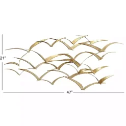Kirklands Home Metal Flock of Birds Wall Plaque Gold Hot