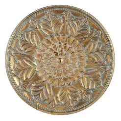 Kirklands Home Metal Floral Embossed Wall Sculpture Gold Outlet