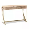 Kirklands Home Gold Metal Frame Two-Drawer Console Table Outlet