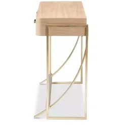 Kirklands Home Gold Metal Frame Two-Drawer Console Table Outlet
