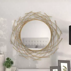 Kirklands Home Gold Metal Glam Layered Mirror Online