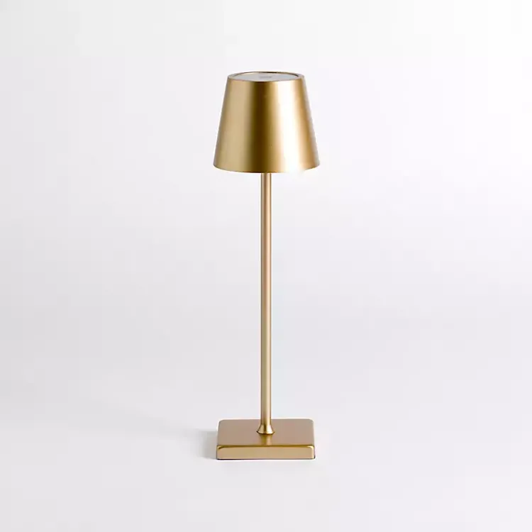 Kirklands Home Metal LED Cordless Touch Lamp Gold Clearance