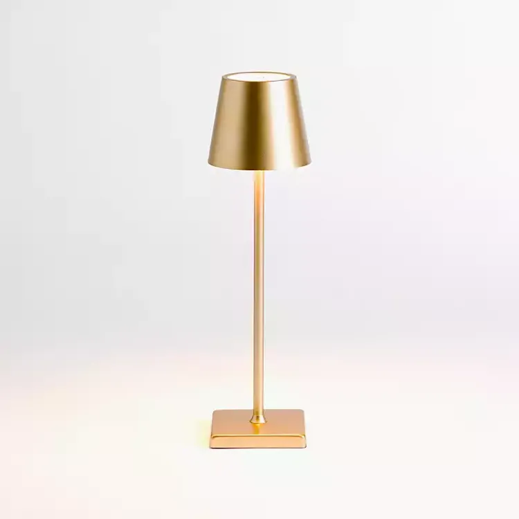 Kirklands Home Metal LED Cordless Touch Lamp Gold Clearance