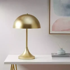 Kirklands Home Metal 2-Light Dome Table Lamp Gold