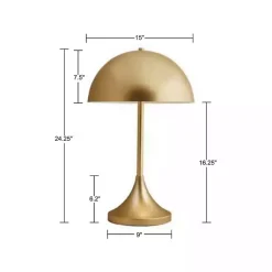 Kirklands Home Metal 2-Light Dome Table Lamp Gold