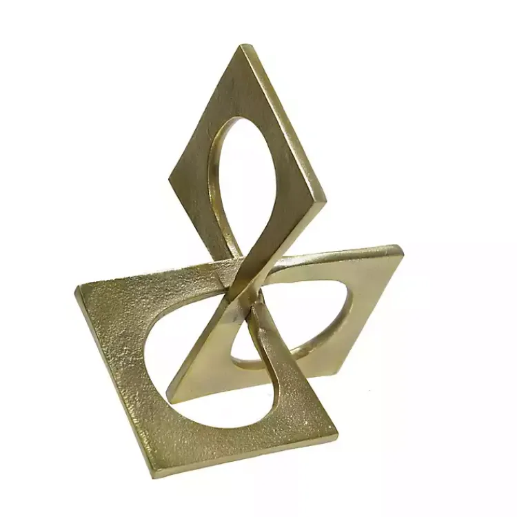 Statues & Figurines>Kirklands Home Metal Linked Squares Sculpture Gold
