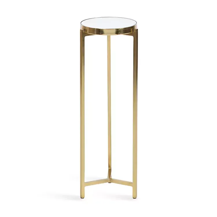 Kirklands Home Metal Mirrored Tabletop Aguilar Drink Table Gold Online