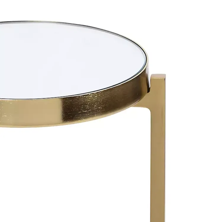 Kirklands Home Metal Mirrored Tabletop Aguilar Drink Table Gold Online