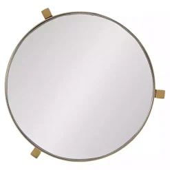 Kirklands Home Metal Mirrored Tabletop Aguilar Drink Table Gold Online