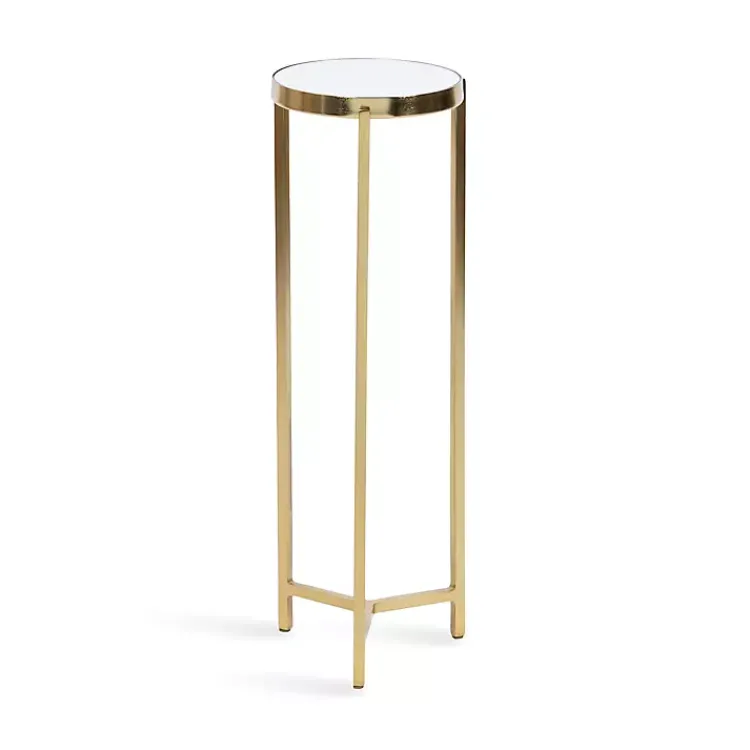 Kirklands Home Metal Mirrored Tabletop Aguilar Drink Table Gold Online