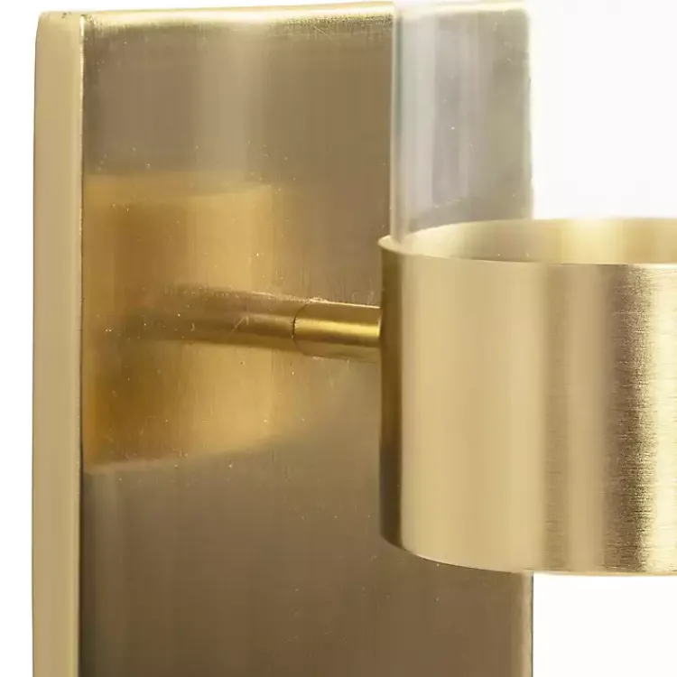 Sconces>Kirklands Home Gold Metal Modern Sconce